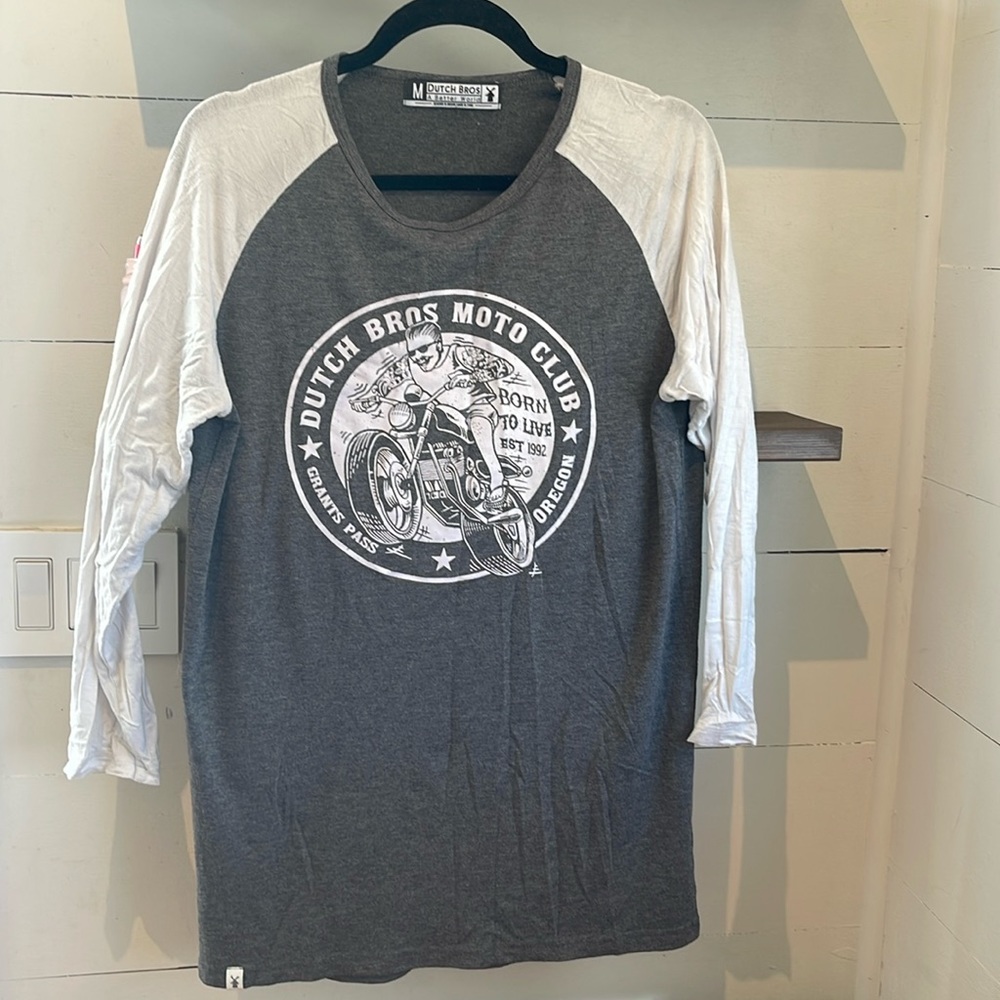 Dutch Bros Baseball Tee Grey
